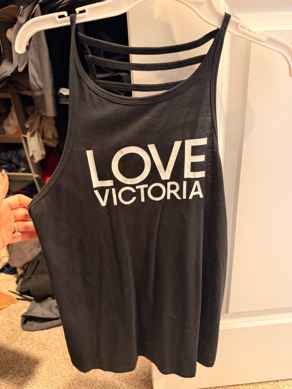 Victoria's Secret Black Sport Tank with Strappy Back